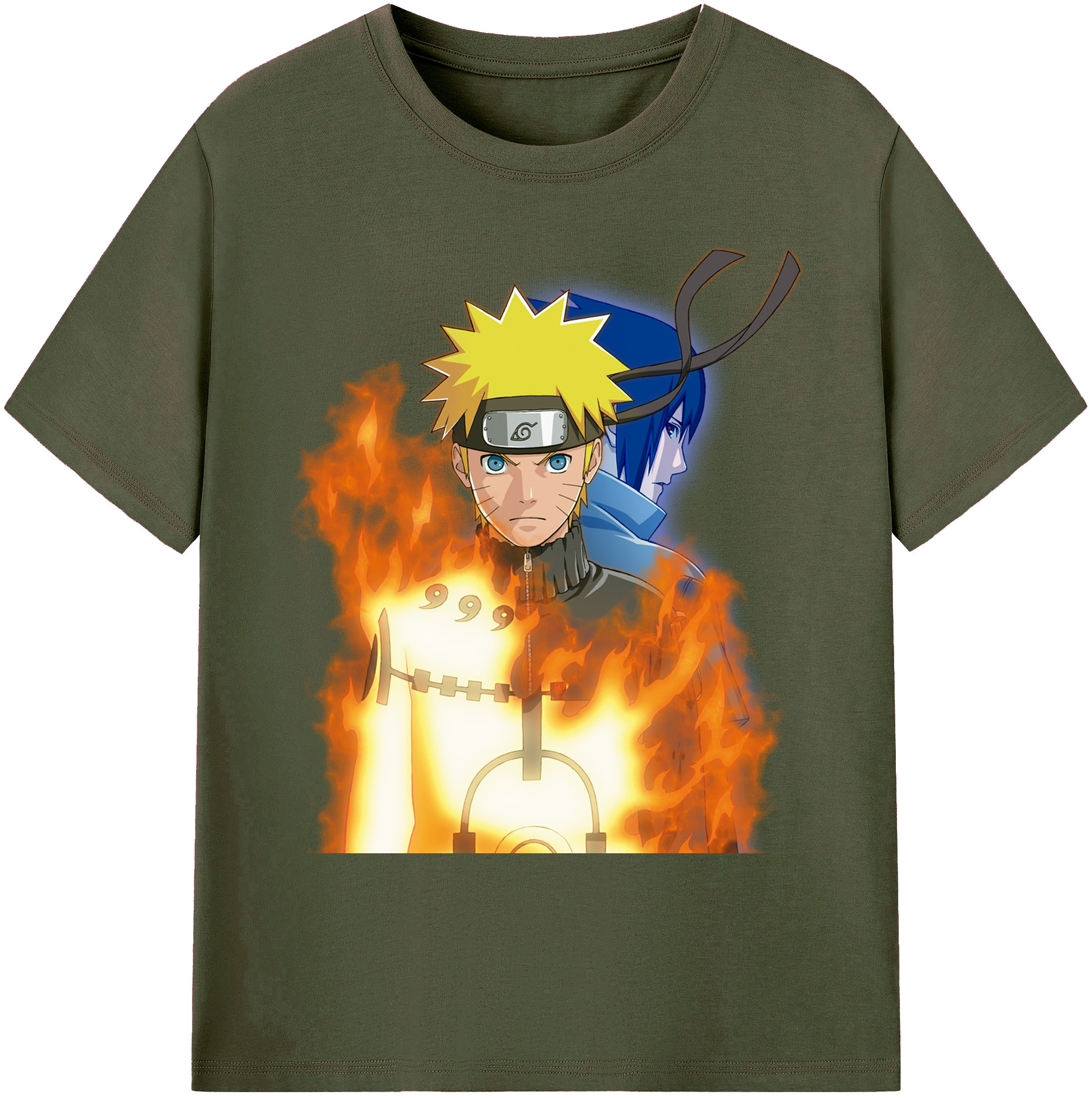 （画像用） NARUTO -ナルト- うずまき ナルト Uzumaki Naruto 綿100％ メンズ半袖Tシャツ｜肌触りやわらか＆通気性